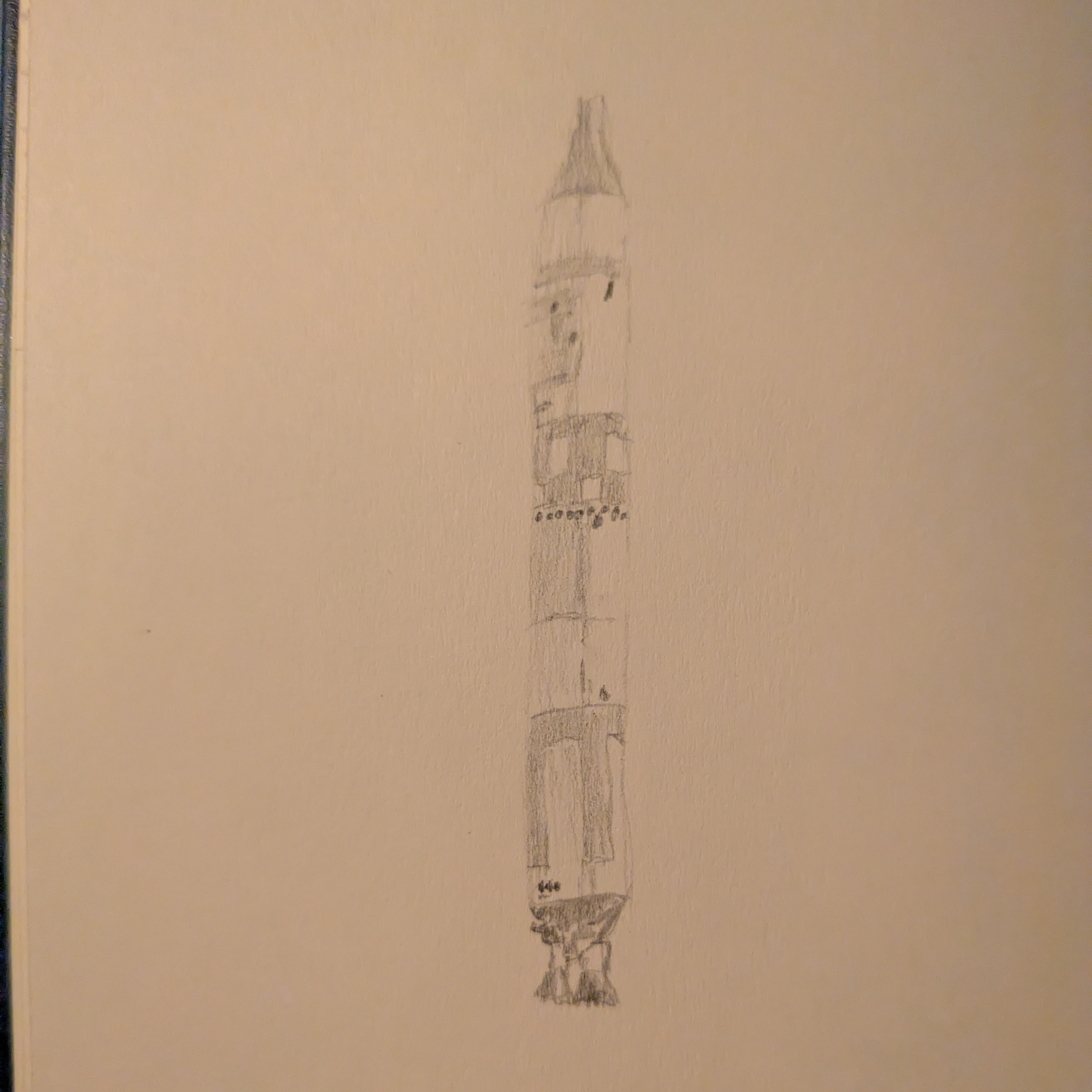 A sketch of the Gemini 3 rocket